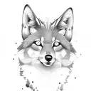 loba com família flores alecrim  tattoo design idea