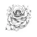 April Flower tattoo design idea