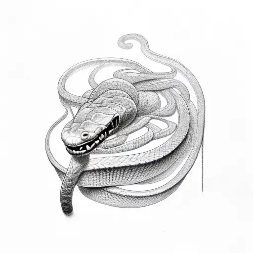 copperhead snake tattoo design idea