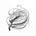 copperhead snake tattoo design idea
