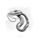 copperhead snake tattoo design idea