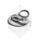 copperhead snake tattoo design idea