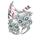 alien abduction tattoo design idea