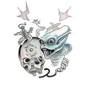 alien abduction tattoo design idea