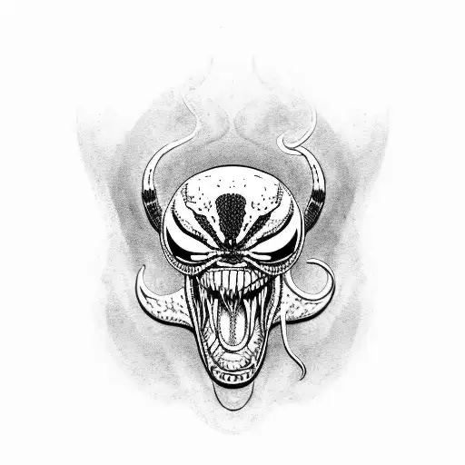venom dog tattoo design idea