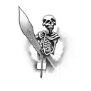skateboarding grim reaper tattoo design idea