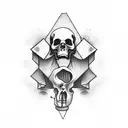 skateboarding grim reaper tattoo design idea