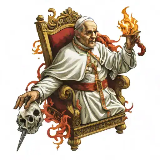 killing a pope tattoo design idea