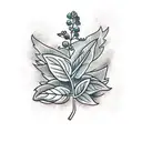 blackberry plant tattoo design idea