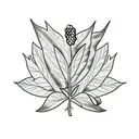 blackberry plant tattoo design idea