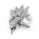 blackberry plant tattoo design idea