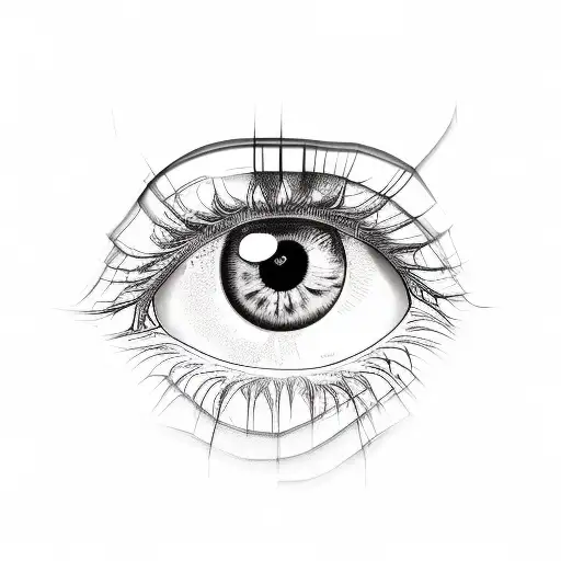 skin tear, eye tattoo design idea