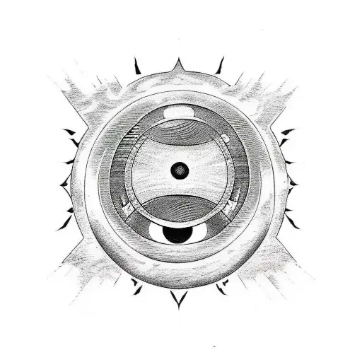 dragon ball z with illuminate eye tattoo design idea