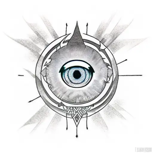 goku with illuminate eye tattoo design idea