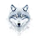 A stock market graph forming the shape of a wolf's head tattoo design idea