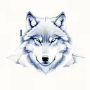 A stock market graph forming the shape of a wolf's head tattoo design idea