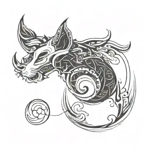 simple tatto for boy. symbol for calmness and silence  tattoo design idea