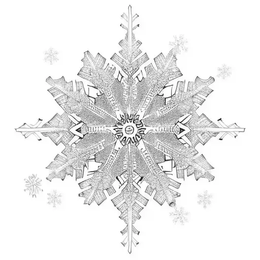snowflakes tattoo design idea