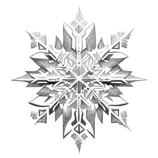 snowflake tattoo design idea