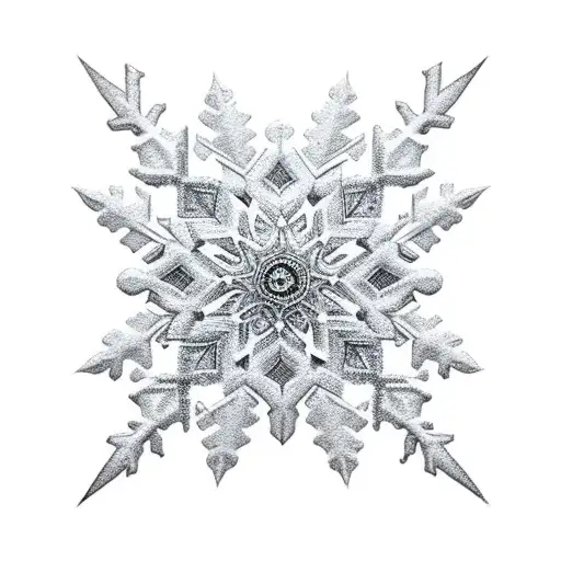snowflake tattoo design idea