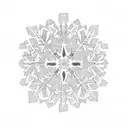 snowflakes tattoo design idea