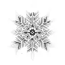 snowflake tattoo design idea