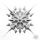snowflake tattoo design idea
