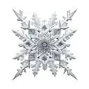 snowflake tattoo design idea