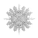 snowflake tattoo design idea