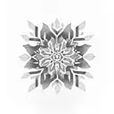 snowflake tattoo design idea
