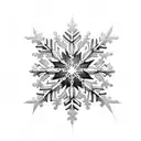 snowflake tattoo design idea