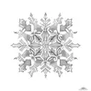 snowflake tattoo design idea