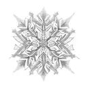 snowflake tattoo design idea