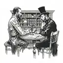 scene from brothers karamazov when ivan and alosha are speaking and ivan is telling his the grand inquizitor novel tattoo design idea