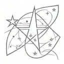 a southern cross combined with the symbol for fides  tattoo design idea
