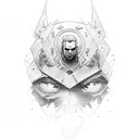 the Witcher with Lara croft tattoo design idea