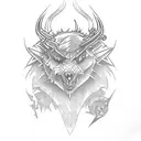 the Witcher with Lara croft tattoo design idea