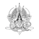 lord shiva and shakti tattoo design idea