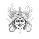 lord shiva and shakti tattoo design idea