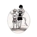 A dotwork tattoo featuring Luffy, Sanji, and Zoro's most epic moments tattoo design idea