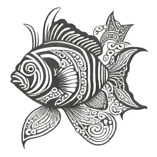 Clownfish  tattoo design idea