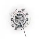 create a picture with this sentence "I want to stayin light by switching off" tattoo design idea