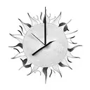 sun and clock and wind chime tattoo design idea