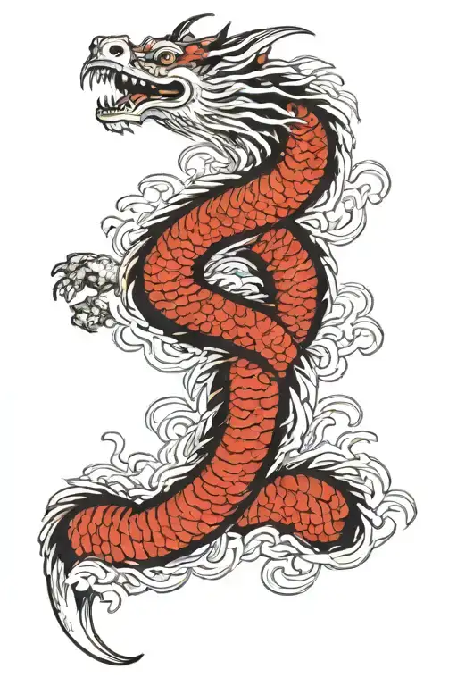 haku dragon wrapped around arm sleeve tattoo design idea