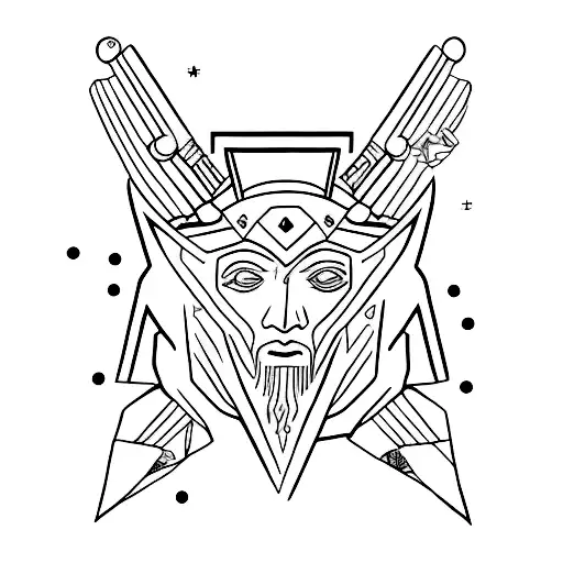 Orion (constellation) mythical greek hunter tattoo design idea