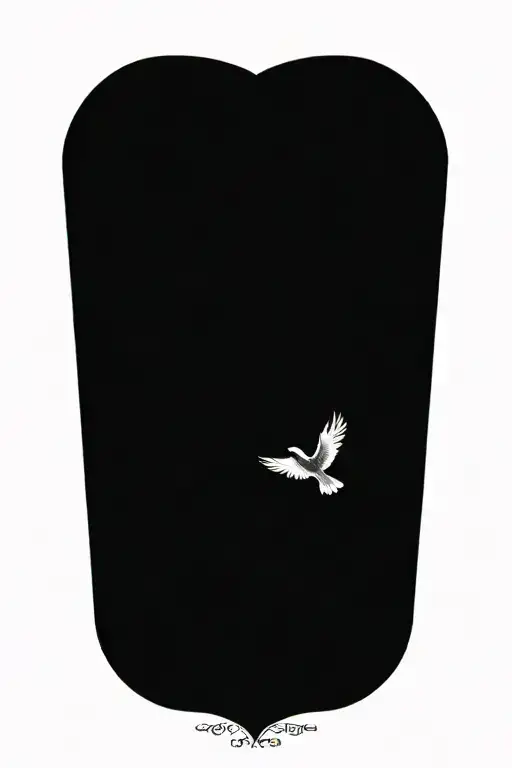 Christian dove fire rays tattoo design idea