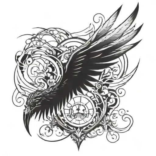 design a demonic wings tattoo design idea