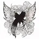 design a demonic wings tattoo design idea