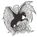 design a demonic wings tattoo design idea