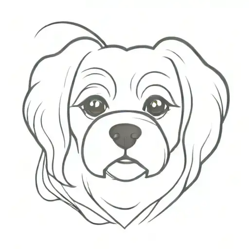 maltese dog tattoo design idea